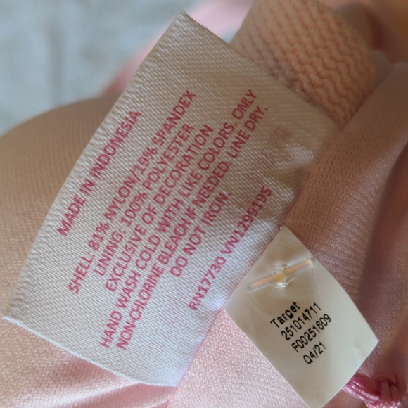 Stoney Clover X Target Cheeky High-Leg One Piece Pink Ribbed Bathing Sui… - Picture 6 of 7